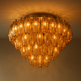 Chiara Smoke Glass Flushmount 22"